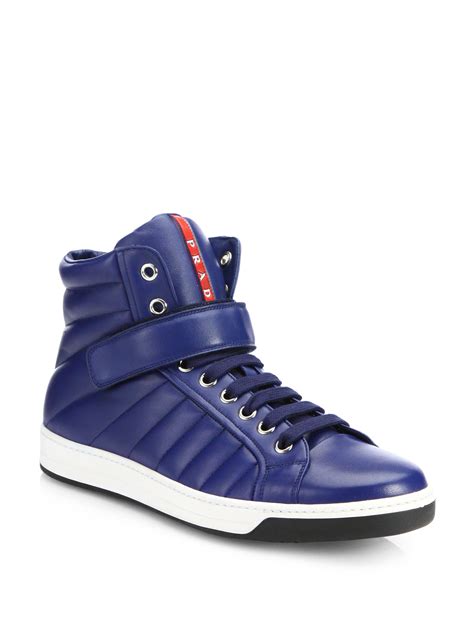 hi top prada sneakers|prada high top sneakers men.